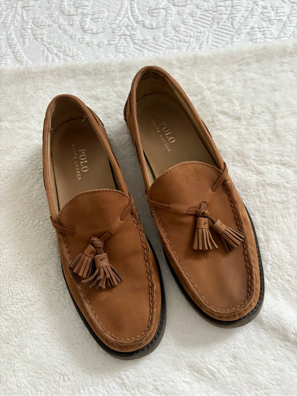 Polo Ralph Lauren Men’s Kraig Brown Leather Loafer Shoes Size 10.5D
